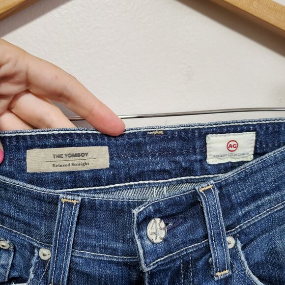 AG ADRIANO GOLDSCHMIED Tomboy Relaxed Straight Leg Jeans Low Rise Women 26 x 33" - Picture 8 of 14